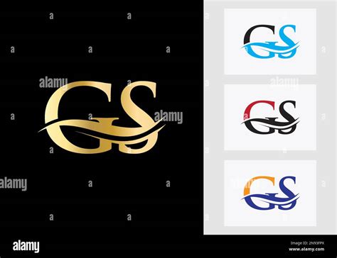 Initial Monogram Letter Gs Logo Design Gs Logotype Template Stock