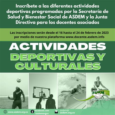 Actividades Deportivas Y Culturales Asdem Asociaci N Sindical De