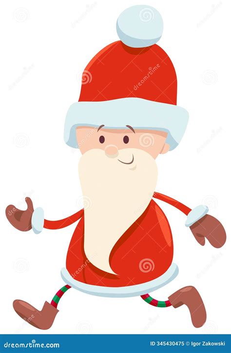 Cartoon Santa Claus Character On Christmas Time Stock Vector