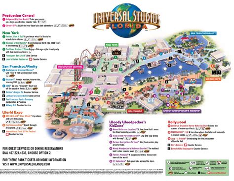 Universal Studios Orlando Park Maps - Cities And Towns Map