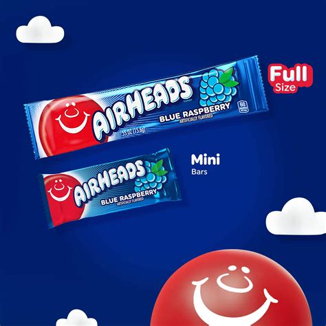 Airheads Candy Easter Individually Wrapped Full Size Bars Blue Raspberry Bulk Taffy Non