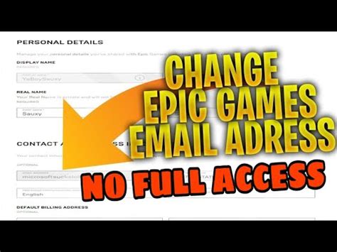 How To Change Epic Games Email Without Verification NO FULL ACCESS