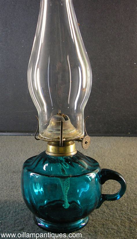 Vintage Cobalt Blue Kerosene Oil Lamp Munimoro Gob Pe