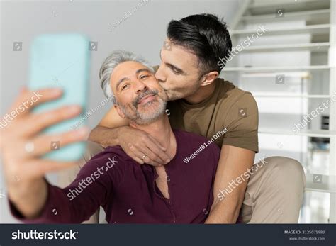 Happy Gay Man Taking Selfie Husband Stock Photo 2125075982 Shutterstock