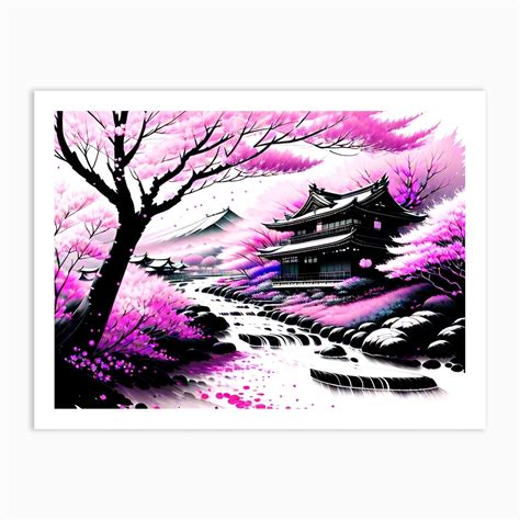 Sakura Blossom Painting 7 Art Print by Noctarian - Fy