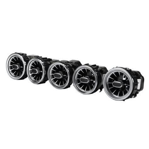 Ashata Turbo Air Vent 5pcs 3 Couleurs Avant LED Turbine Air Vent Kit De