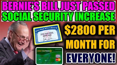 SANDER S BILL GOT APPROVAL INCREASE OF 2800 PER MONTH HAPPENING FOR