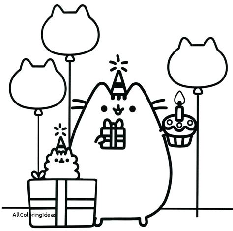 Pusheen Coloring Pages To Print At Free Printable