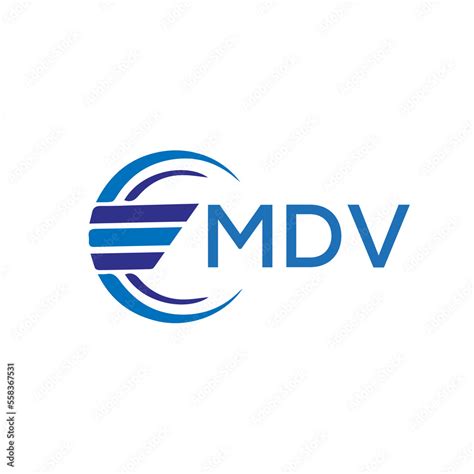 MDV letter logo. MDV blue image on white background. MDV vector logo ...