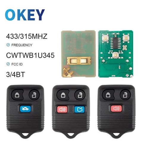 Okey Remote Car Key 315 433 Mhz 3 4 Buttons For Ford Escape Explorer