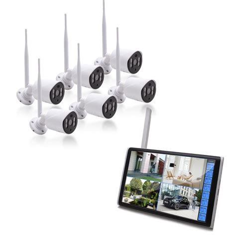 Kit Vid Osurveillance Wifi Cam Ras Hd Ir Ip Avec Ia Et Un Cran Lcd