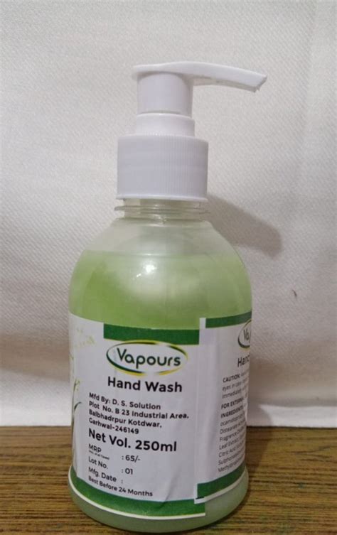 Ml Vapours Moisturising Liquid Hand Wash Packaging Type Plastic