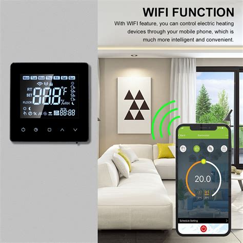 Smart Programmable Digital Wi Fi Thermostat 16a Lcd Touch Screen Temperature Controller With