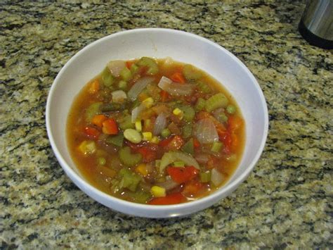 Salsa Vegetable Soup Recipe Food