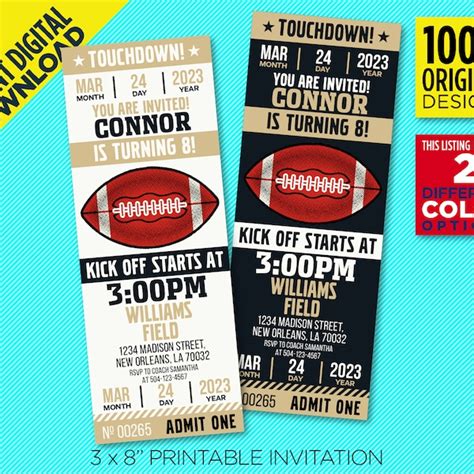 New Orleans Saints Birthday Invitation Etsy