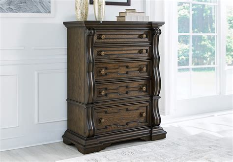 Maylee Dark Brown Chest Evansville Overstock Warehouse