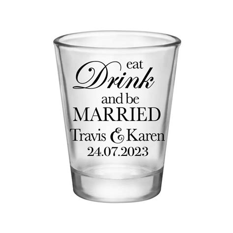 Wedding Shot Glasses Personalized Wedding Favors Customized Etsy