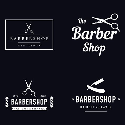 Modelo De Logotipo De Barbearia Em Estilo Vintage Com O Conceito De