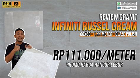 PROMO GRANIT INFINITI RUSSEL CREAM MOTIF MARMER 60X60 KW 1 GLAZE