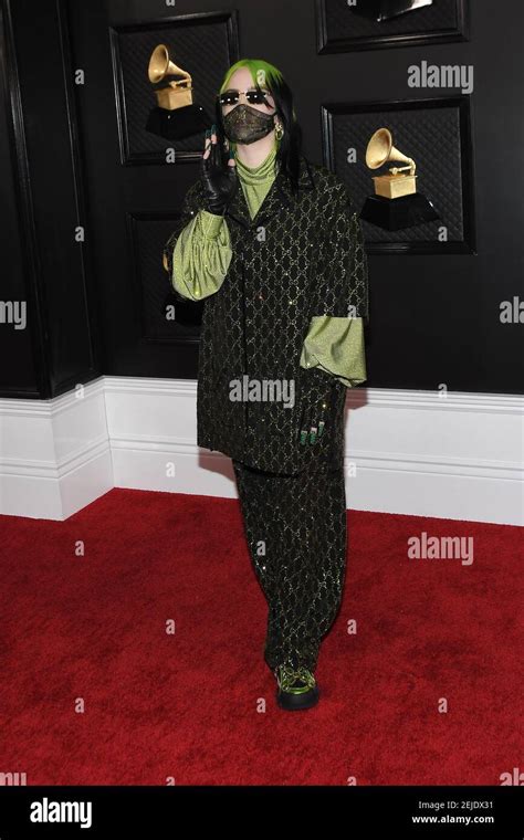 Billie Eilish Arrives At The 62nd Annual Grammy Awards Red Carpet Held