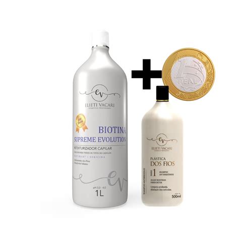 Kit Biotina Shampoo E Progressiva Elieti Vacari