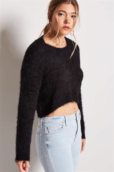 Forever 21 Fuzzy Cropped Sweater