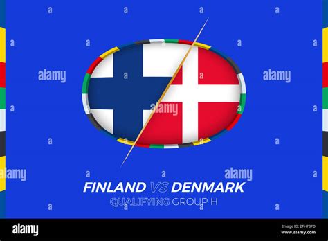 Finland Vs Denmark Icon For European Football Tournament Qualification