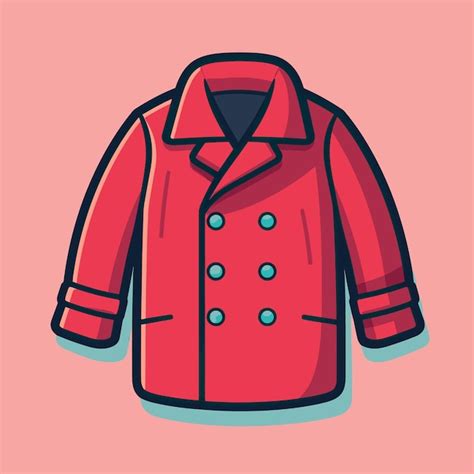 Una Chaqueta Roja Con Botones Y Una Chaqueta Roja Encima Vector Premium