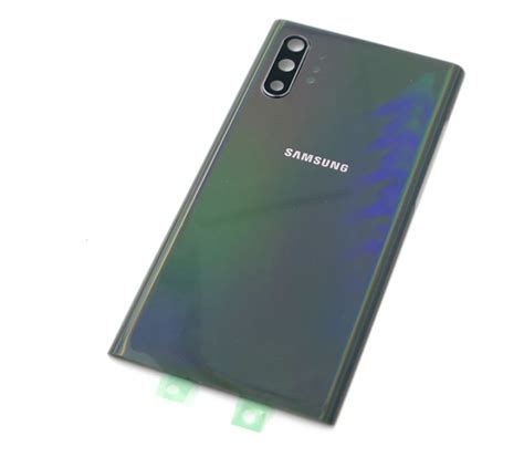 Tapa Trasera Con Cristal Embellecedor Para Samsung Note Plus N F Negro