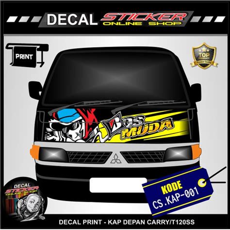 Jual STICKER MOBIL PICKUP NEW CARRY FUTURA L300 T120SS KAP DEPAN