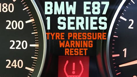 Bmw E Series Tyre Pressure Warning Reset Youtube