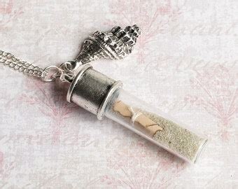 Personalized Message In A Bottle Necklace Mini Bottle Necklace Paper