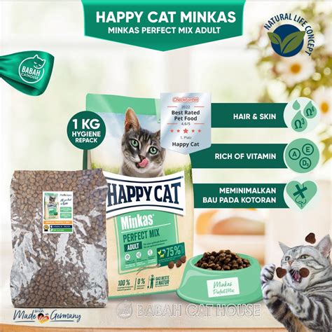 Jual Happy Cat Minkas PERFECT MIX 1Kg Food Happycat Makanan Kucing