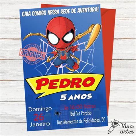 Convite Digital Spidey E Seus Amigos Elo Produtos Especiais