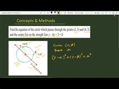 Find The Equation Of The Circle Which Passes Through The Points 2 3