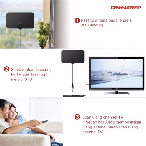 Taffware Antena TV Digital Indoor High Gain Antenna DVB T2 25dB TFL