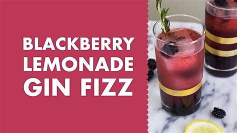 Blackberry Lemonade Gin Fizz Easy Cocktail Recipe YouTube