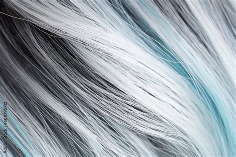 Pastel Blue Color Hair Texture Closeup Wavy Light Blue And Gray Hair Background Generative Ai