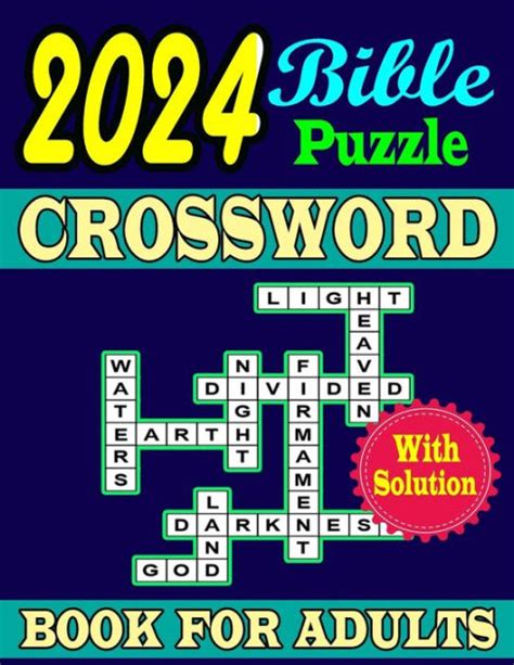 2024 Bible Crossword Puzzle Book For Adults 52 Featuring Bible Verses