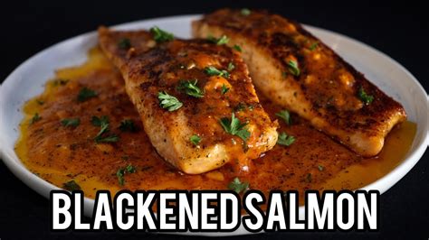 Blackened Salmon And A Creamy Cajun Sauce How To Make Salmon Salmon