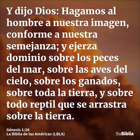 Génesis 1 26 Su Biblia