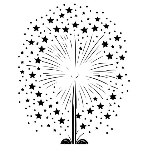 Premium Vector Shining Firework With Stars Illustration Sketch Hand Draw