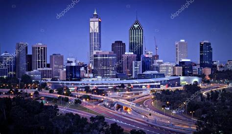 Perth Skyline by Night — Stock Photo © ncousla #29484887