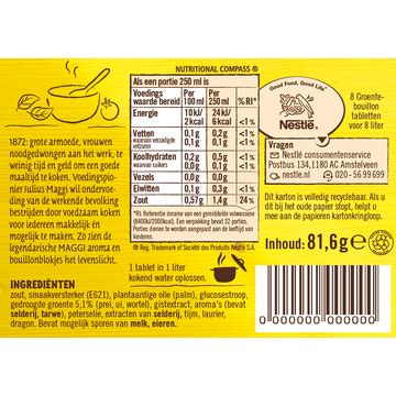 Maggi Groente Bouillon Tabletten 8 Stuks 81 6g Bestellen Jumbo