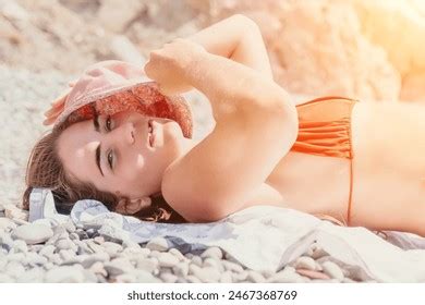 Woman Taking Off Bikini Images Stock Photos D Objects Vectors Shutterstock