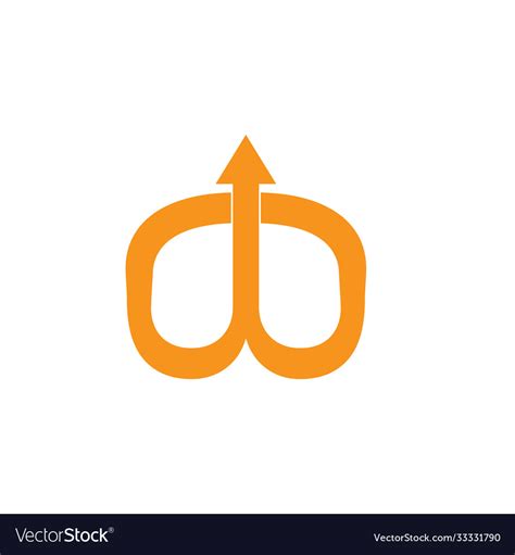 Abstract Letter B Bow Arrow Overlapping Logo Vector Image