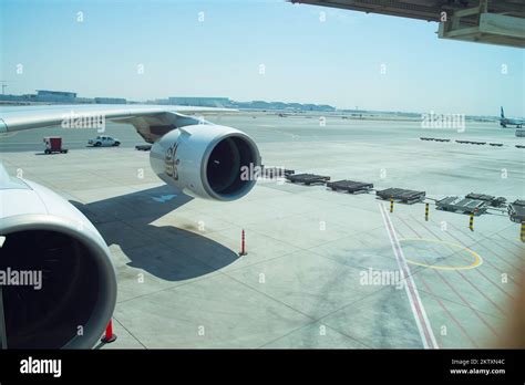 DUBAI, UAE - MAY 16: Airbus A380 docked in Dubai airport. Dubai ...