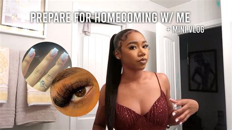 GRWM FOR MY JUNIOR HOMECOMING Nails Lashes Hair More YouTube