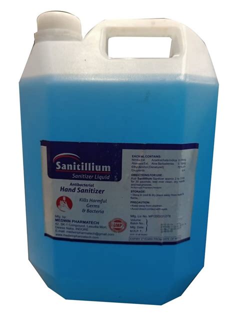 5 Litre Sanitillium Antibacterial Hand Sanitizer At Rs 400 Commercial