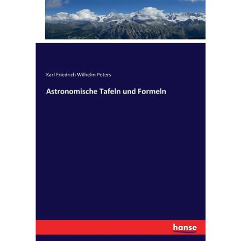 Astronomische Tafeln Und Formeln Submarino